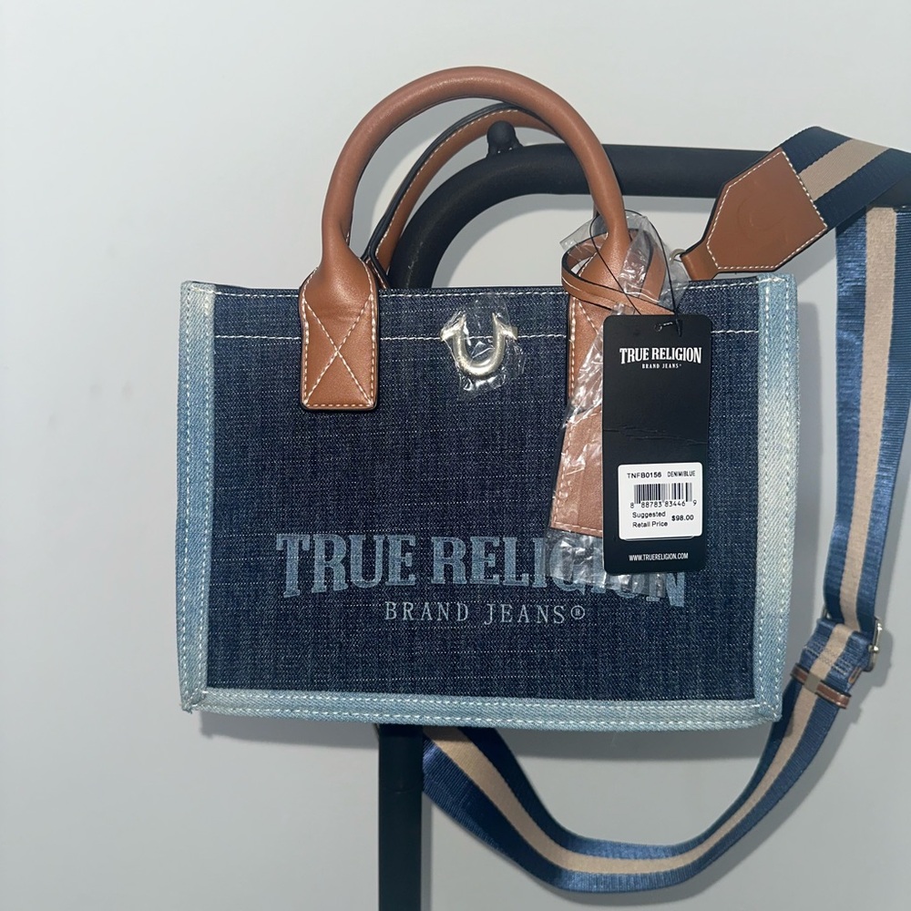 True Religion Modern Edge Denim Tote - New!